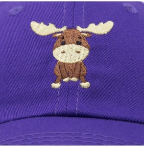 Baseball Caps Cute Moose Hat Baseball Cap - Purple - CF18LZ79ND7