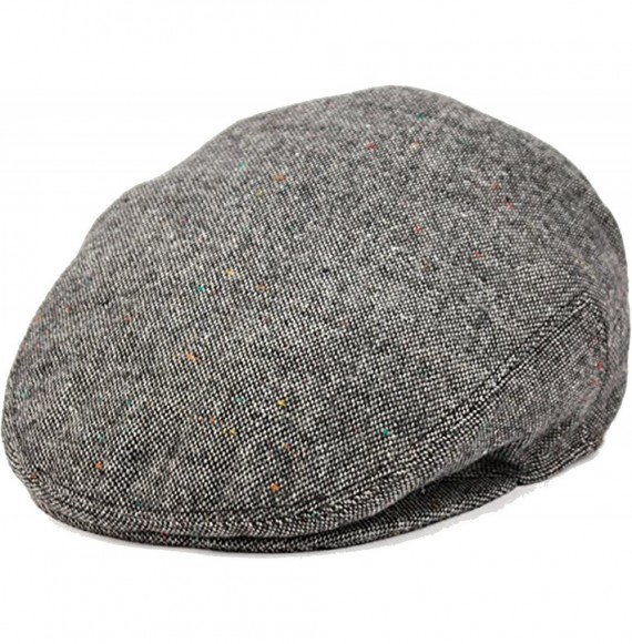 Newsboy Caps Men's Herringbone Wool Tweed Newsboy Ivy Cabbie Driving Hat - Iv2150gray - CP12O1HF363