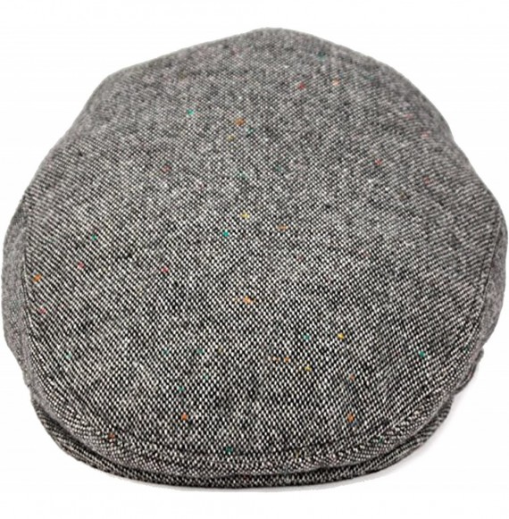 Newsboy Caps Men's Herringbone Wool Tweed Newsboy Ivy Cabbie Driving Hat - Iv2150gray - CP12O1HF363