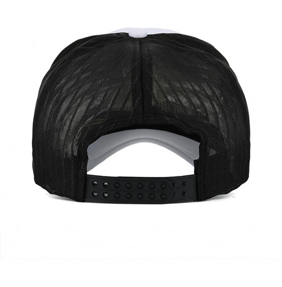 Skullies & Beanies Baseball Cap Adjustable Summer Printing Snapback Hip Hop Flat Hat Women Men - Black - CD183NSN5EE