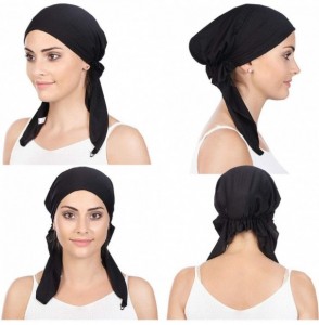 Skullies & Beanies 3Pack Chemo Hat Turban Headscarves for Women Cancer Headwear - White Gray Black - CV196OE78NX