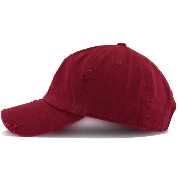 Baseball Caps President Election Embroidered Adjustable Distressed - Maroon - CX1986MOM48