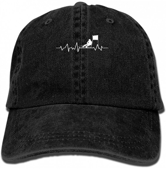 Baseball Caps Rino Mode Vintage Adjustable Jean Cap Gym Caps for Adult - Skiing Heartbeat5 - CD18RXOMRKA