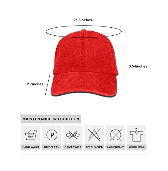 Baseball Caps Rino Mode Vintage Adjustable Jean Cap Gym Caps for Adult - Skiing Heartbeat5 - CD18RXOMRKA