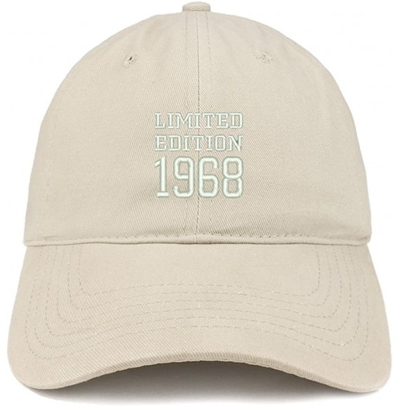 Baseball Caps Limited Edition 1968 Embroidered Birthday Gift Brushed Cotton Cap - Stone - CZ18D9S623R