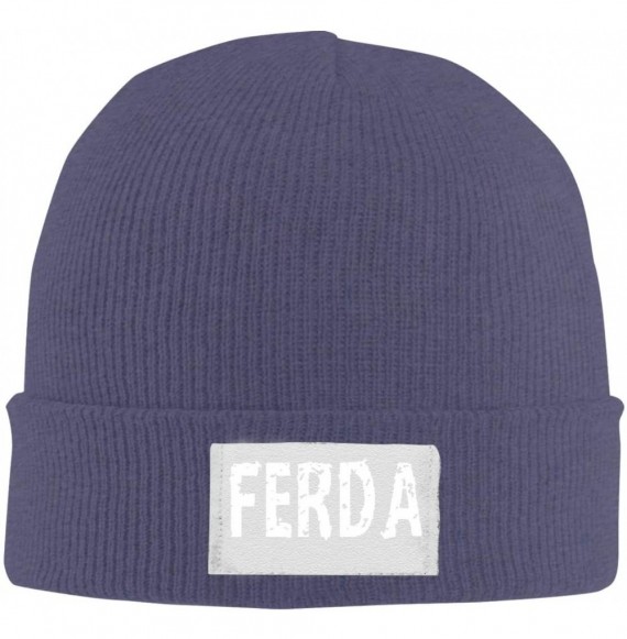 Skullies & Beanies Skull Caps Ferda Letterkenny Logo Winter Warm Knit Hats- Stretchy Cuff Beanie Hat Black - Navy - CV18RNWSHYW