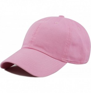 Baseball Caps Unisex Blank Washed Low Profile Cotton & Denim & Tie Dye Dad Hat Baseball Cap - Pink - CJ12FOR5IZR