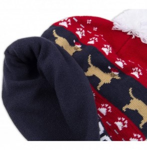 Skullies & Beanies Men's Christmas Hat- Charcoal/Green- One Size - Navy Holidogs - CY18UYL6632