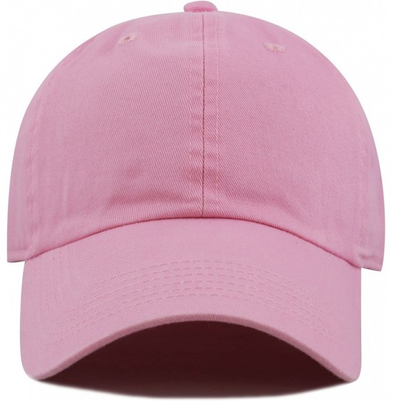 Baseball Caps Unisex Blank Washed Low Profile Cotton & Denim & Tie Dye Dad Hat Baseball Cap - Pink - CJ12FOR5IZR