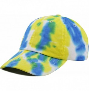 Baseball Caps Unisex 100% Cotton Tie Dye Low Profile Washed Baseball Cap - F - CC12FT0G1M3