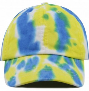 Baseball Caps Unisex 100% Cotton Tie Dye Low Profile Washed Baseball Cap - F - CC12FT0G1M3