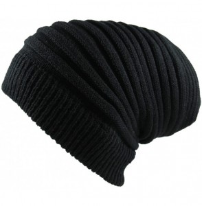 Skullies & Beanies Rasta Long Slinky Beanie Hats - Black - CA17Z2EITW0