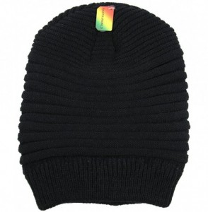 Skullies & Beanies Rasta Long Slinky Beanie Hats - Black - CA17Z2EITW0