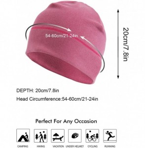 Skullies & Beanies Warm Beanie Hat Soft Skull Cap Stretchy Helmet Liners Unisex Various Styles - Pink - CP18Y22U3XQ