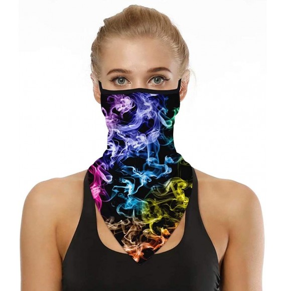 Skullies & Beanies Face Scarf Bandana Ear Loops Face Mask Rave Balaclava Men Women Neck Gaiters Dust Wind Motorcycle Mask Hea...