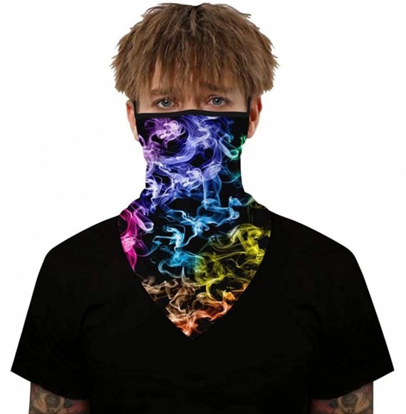 Skullies & Beanies Face Scarf Bandana Ear Loops Face Mask Rave Balaclava Men Women Neck Gaiters Dust Wind Motorcycle Mask Hea...