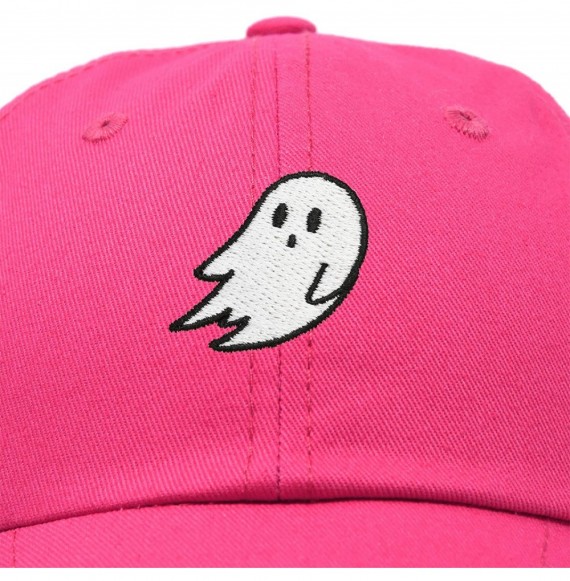 Baseball Caps Ghost Embroidery Dad Hat Baseball Cap Cute Halloween - Hot Pink - CR18YLXUIDX