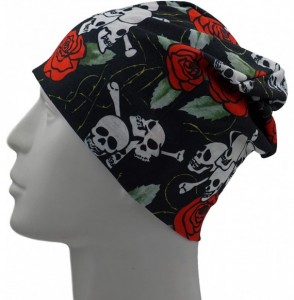 Skullies & Beanies Multi-Use Outdoor/Sports Printed Slouchy Beanie Hats OSFM 1 PC - Skull-1 - CC18WDNT0TS