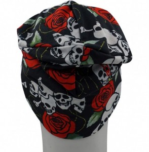 Skullies & Beanies Multi-Use Outdoor/Sports Printed Slouchy Beanie Hats OSFM 1 PC - Skull-1 - CC18WDNT0TS