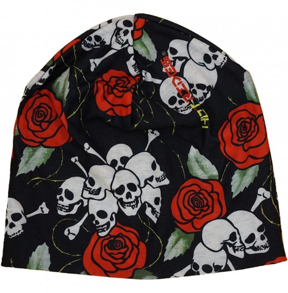 Skullies & Beanies Multi-Use Outdoor/Sports Printed Slouchy Beanie Hats OSFM 1 PC - Skull-1 - CC18WDNT0TS