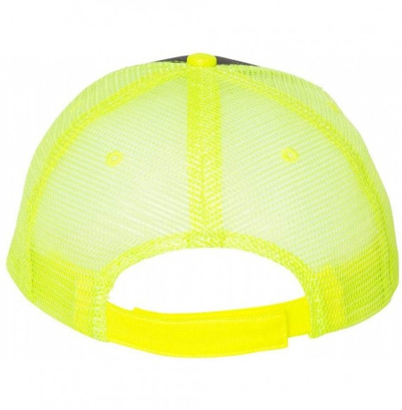 Baseball Caps Sandwich Trucker Cap - Charcoal/Neon Yellow - CJ182SUUR9R