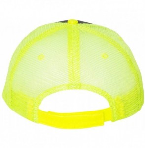 Baseball Caps Sandwich Trucker Cap - Charcoal/Neon Yellow - CJ182SUUR9R