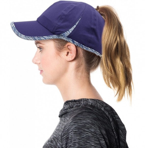 Baseball Caps Ponytail Messy Buns Yoga Ponycaps Plain Baseball Visor Cap Dad Hat - Cp2788royal - C518ELH53WW