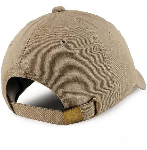 Baseball Caps World's Best Grandpa Embroidered Low Profile Soft Cotton Dad Hat Cap - Khaki - CH18D524SKH