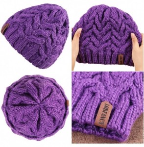 Skullies & Beanies 2 Pack Winter Beanie Knit Hat Slouchy Cable Chunky Baggy Snow Hat Thick Soft Warm Skull Skip Cap for Women...