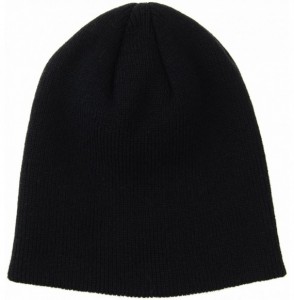 Skullies & Beanies Knitted Beanie Hat Basic Plain Solid Watch Cap KR5844 - Black - C7187E39LMR