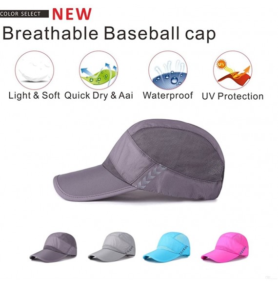 Sun Hats Quick Dry Baseball Cap Visor Hat Breathable Unstructured Sport Hats - Dark Grey - CD12HEQR2RX