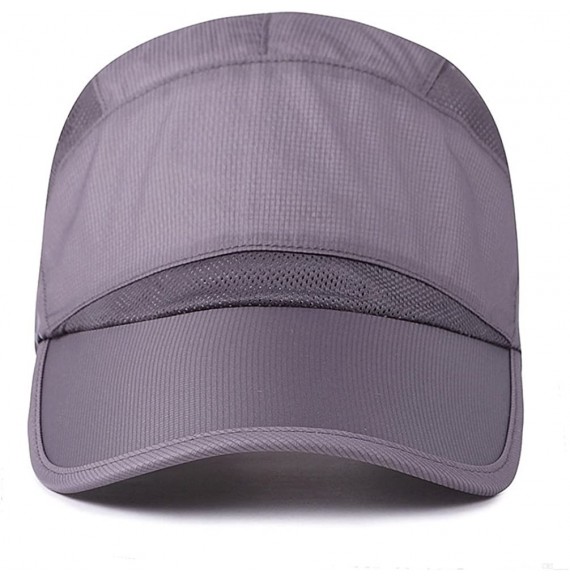 Sun Hats Quick Dry Baseball Cap Visor Hat Breathable Unstructured Sport Hats - Dark Grey - CD12HEQR2RX