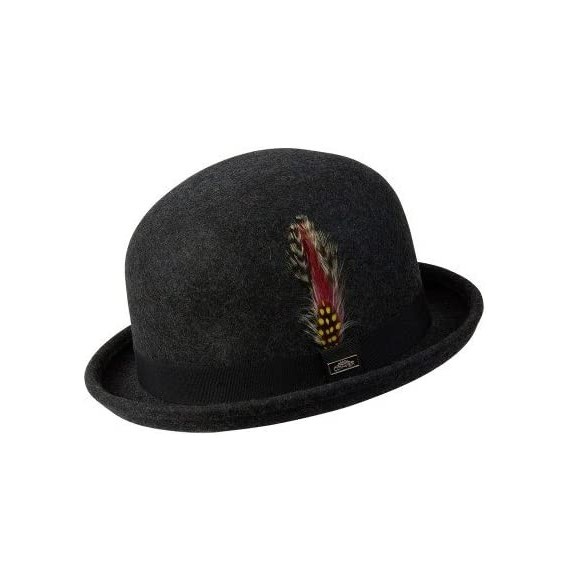 Fedoras Bowler (Derby) Wool Hat - Grey Mix - CX11DQPCD3Z