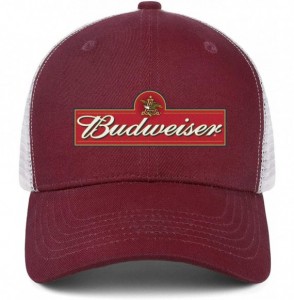 Baseball Caps Budweiser-Logos- Woman Man Baseball Caps Cotton Trucker Hats Visor Hats - Burgundy-15 - CN18WHQSQT9