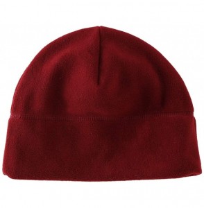 Skullies & Beanies Mens Winter Hat Fleece Beanie Warm Skull Cap Watch Cap - Wine Red - CB18ZANAC84