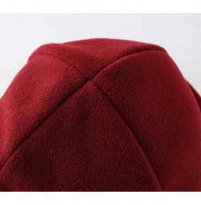 Skullies & Beanies Mens Winter Hat Fleece Beanie Warm Skull Cap Watch Cap - Wine Red - CB18ZANAC84