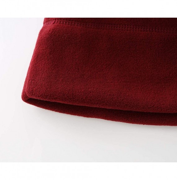 Skullies & Beanies Mens Winter Hat Fleece Beanie Warm Skull Cap Watch Cap - Wine Red - CB18ZANAC84