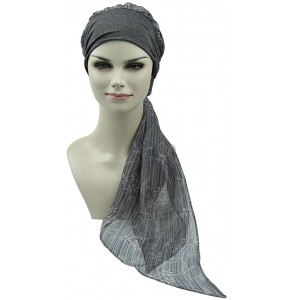 Skullies & Beanies Chemo Headwear Headwrap Scarf Cancer Caps Gifts for Hair Loss Women - Gray Health - CV18CHY9E50