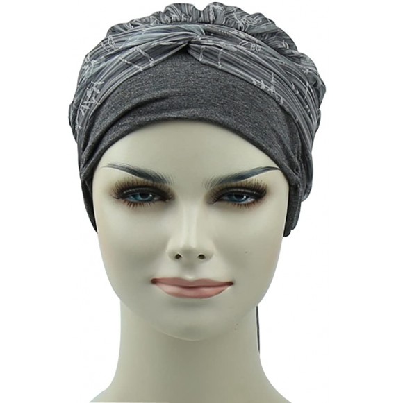 Skullies & Beanies Chemo Headwear Headwrap Scarf Cancer Caps Gifts for Hair Loss Women - Gray Health - CV18CHY9E50