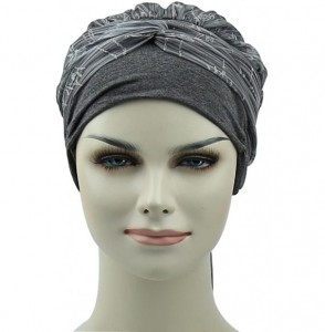 Skullies & Beanies Chemo Headwear Headwrap Scarf Cancer Caps Gifts for Hair Loss Women - Gray Health - CV18CHY9E50