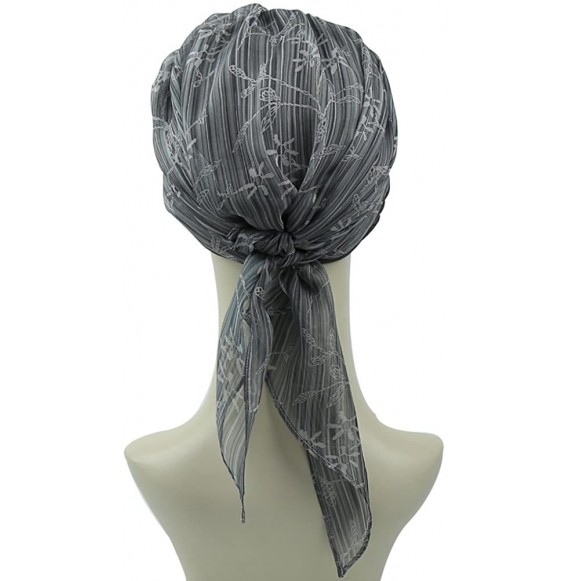 Skullies & Beanies Chemo Headwear Headwrap Scarf Cancer Caps Gifts for Hair Loss Women - Gray Health - CV18CHY9E50