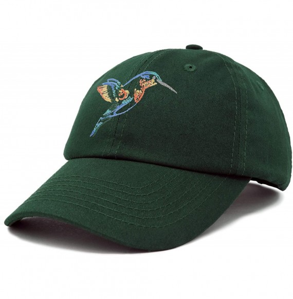 Baseball Caps Hummingbird Hat Baseball Cap Mom Nature Wildlife Birdwatcher Gift - Dark Green - CR18SN07GLL