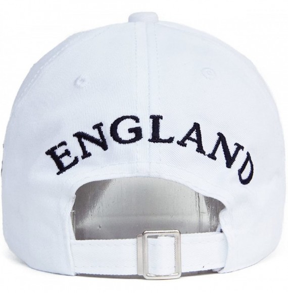 Baseball Caps Union Jack England Flag Curved Brim Baseball Cap Unstructured Dad Hat Adjustable - White - CJ12JFS9X3J