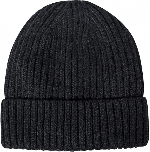 Skullies & Beanies Winter Hats for Men Wool Knit Slouchy Beanie Hats Warm Baggy Skull Cap - Style01 Black Beanie - C7184RO8GCR