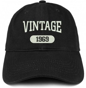 Baseball Caps Vintage 1969 Embroidered 51st Birthday Relaxed Fitting Cotton Cap - Black - C812NVCY3VY