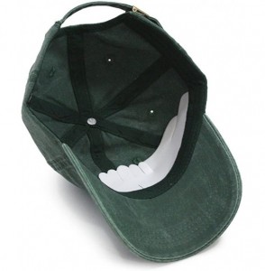 Baseball Caps Vintage Washed Dyed Cotton Twill Low Profile Adjustable Baseball Cap - Dark Green 96r - CV1868ZTKQ6