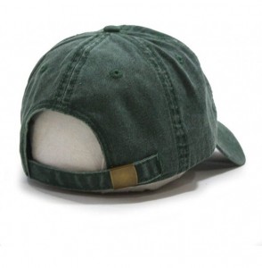 Baseball Caps Vintage Washed Dyed Cotton Twill Low Profile Adjustable Baseball Cap - Dark Green 96r - CV1868ZTKQ6