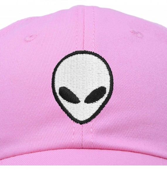 Baseball Caps Alien Head Baseball Cap Mens and Womens Hat - Light Pink - CL18M66Y9OT