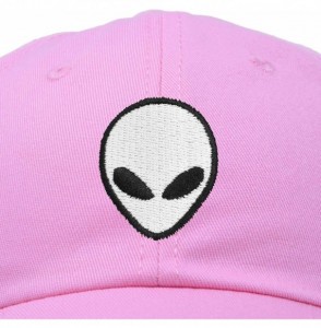 Baseball Caps Alien Head Baseball Cap Mens and Womens Hat - Light Pink - CL18M66Y9OT