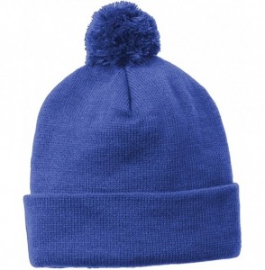 Skullies & Beanies Sport-Tek Solid Pom Pom Beanie OSFA True Royal - CS18LGKE56L